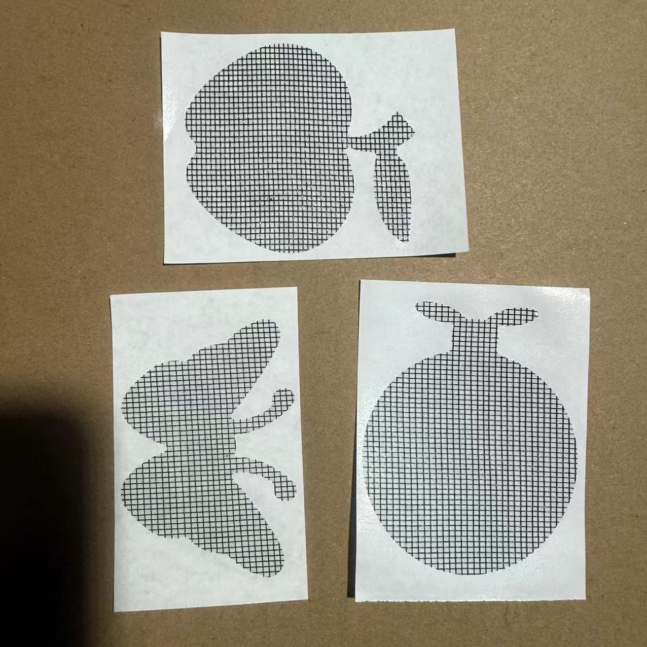 Cartoon Screen Hole Repair Patch Fine Mesh Window Self-Adhesive Mosquito Strip Drain Hole Leak Repair Screen Net Sticker