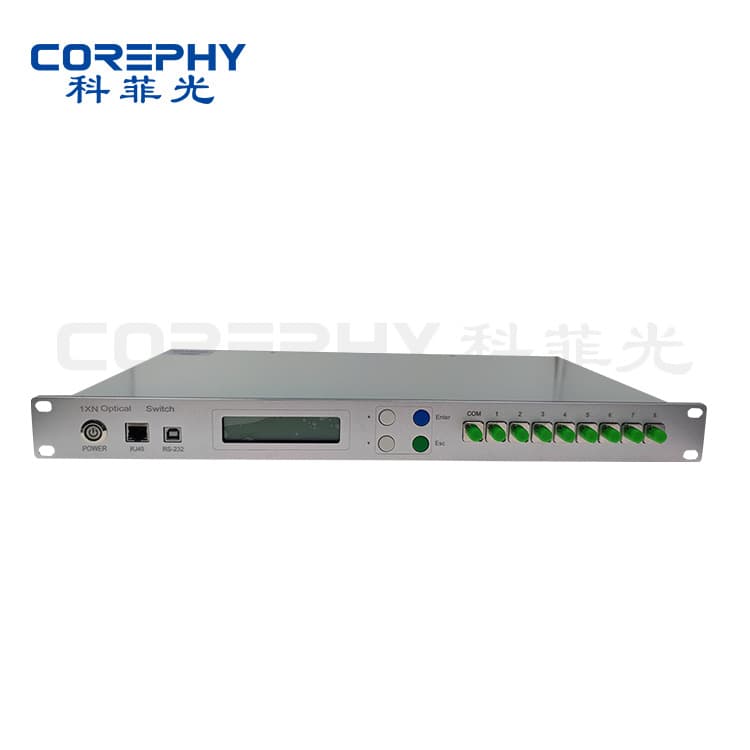 1xN U rack-mount optical switch, 1x8 optical switch, Fiber Optic Switch equipment, machinery.