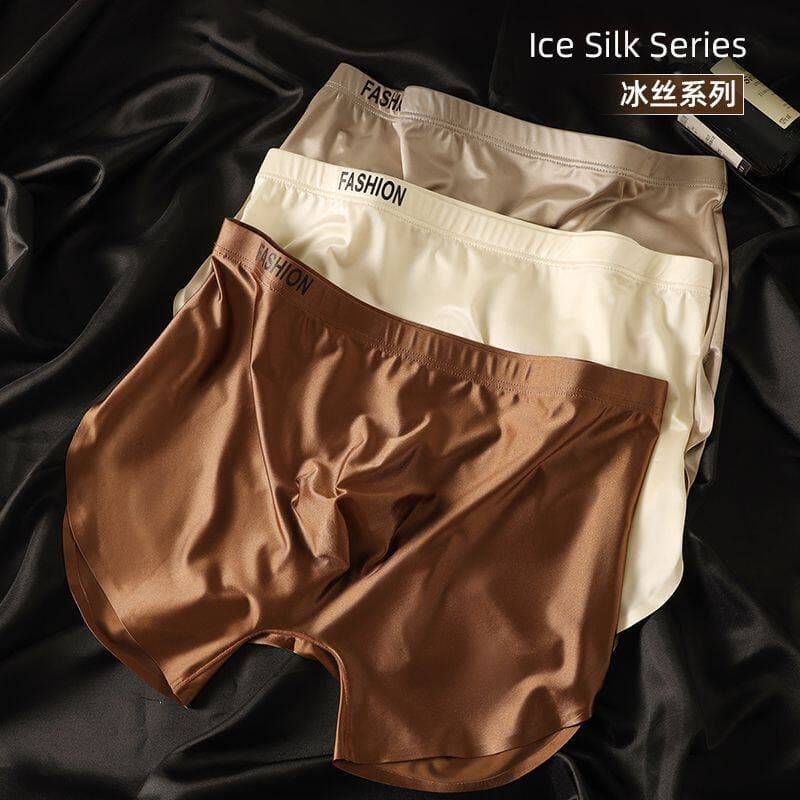 Ice Silk Men's Boxer Briefs 2026 Sport High-End Flat Shorts Men's Underpants