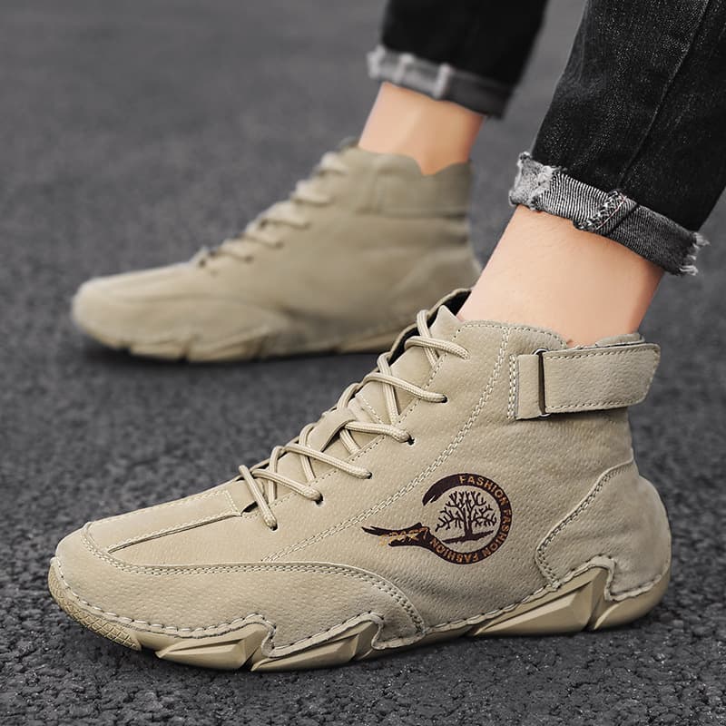 Autumn/Winter New Men's Genuine Leather High-Top Outdoor Large Size British Versatile Martin Boots