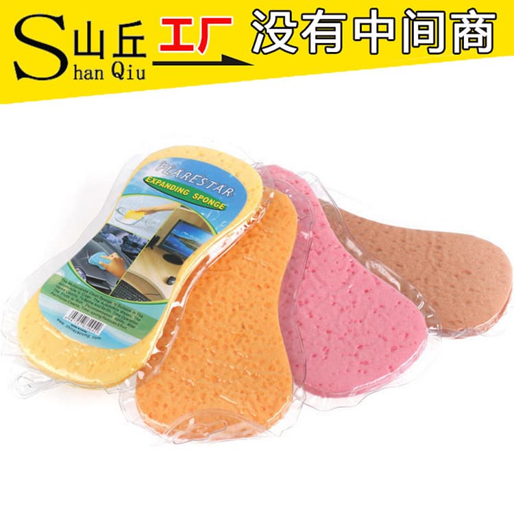 Car Wash Sponge 8-Shape Large Vacuum Compressed Sponge Honeycomb Car Sponge Car Detailing Waxing Tool Cotton