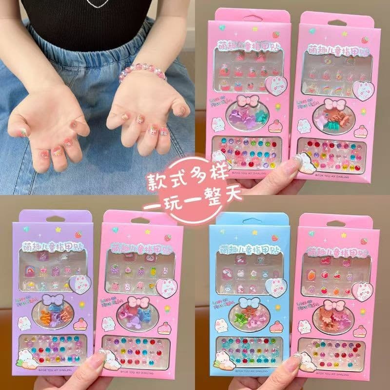 Cute Sanrio Series Nail Stickers for Kids - Kuromi & My Melody Nail Art Stickers for Children