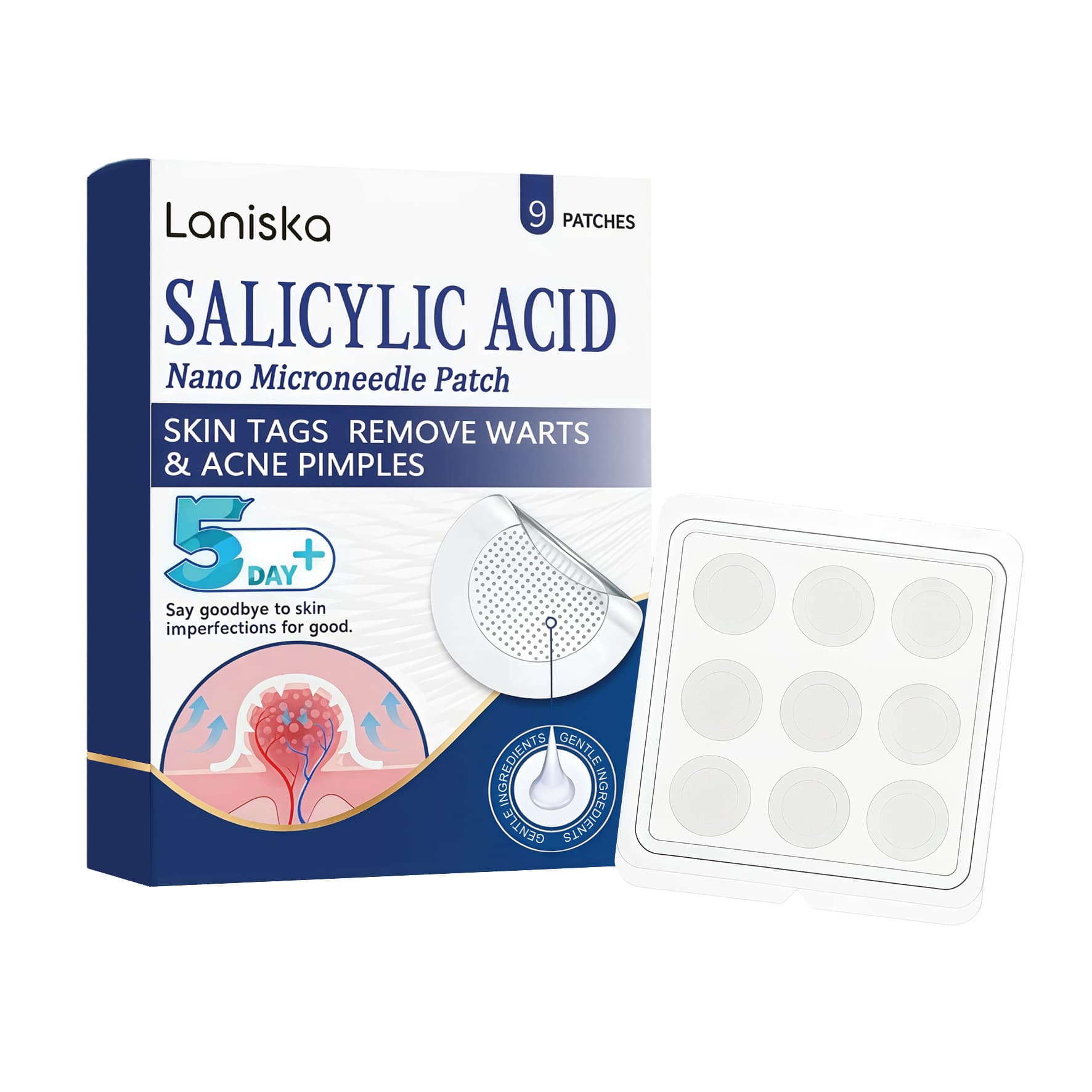 LANISKA Skin Care Patch Gentle Cleansing Soft and Smooth Face and Body Daily Care Patch