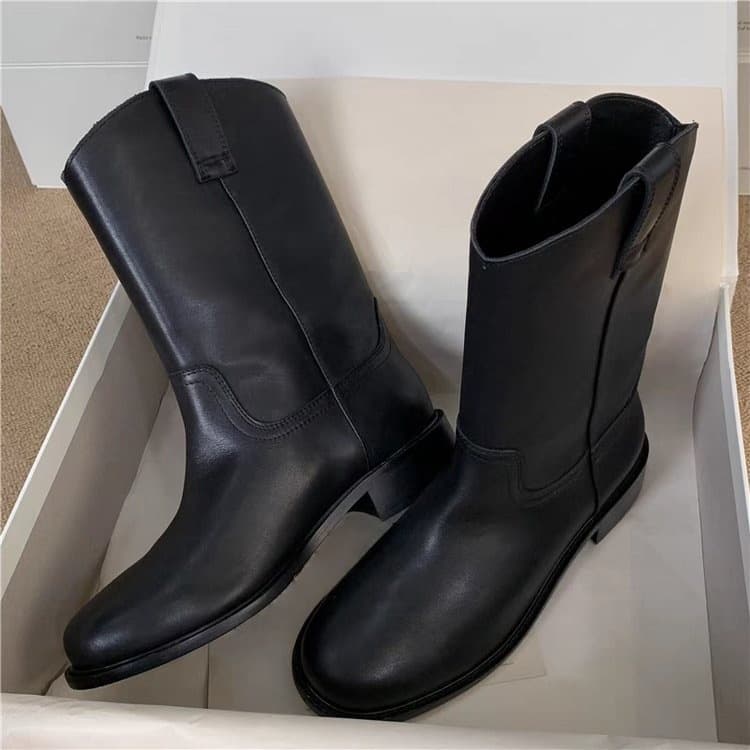 Western cowboy boots women's suede sleeve short boots Martin boots boots