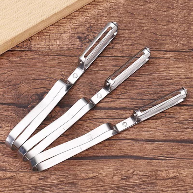 Creative Toothbrush-style Stainless Steel Kitchen Peeler with Bruise Removal Function