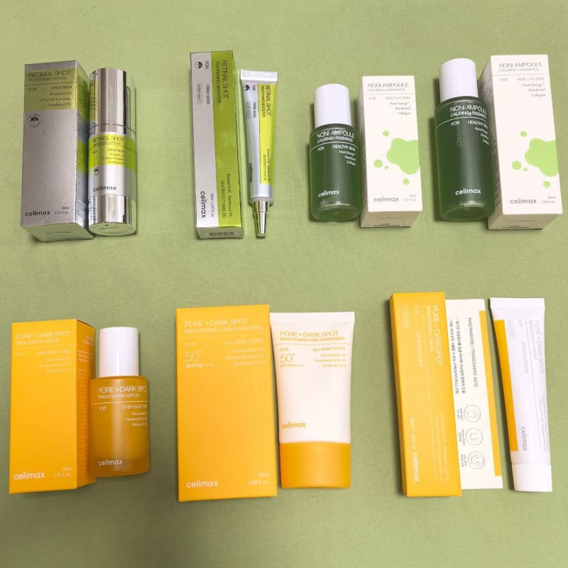 Cross-border celimax retinol eye cream, semi-green essence, tranexamic acid + niacinamide anti/sun cream, liquid retina