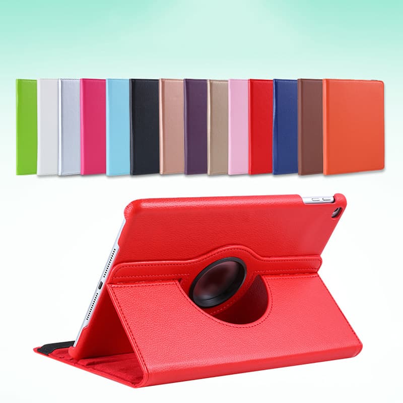 Suitable for ipad10.2 protective case 9th generation tablet mini45 case 360 rotating litchi pattern leather case hard case