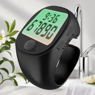 2024 New SUTAN Finger Ring Watch Counter Night Light Time Sync Silent Button Digital Smart