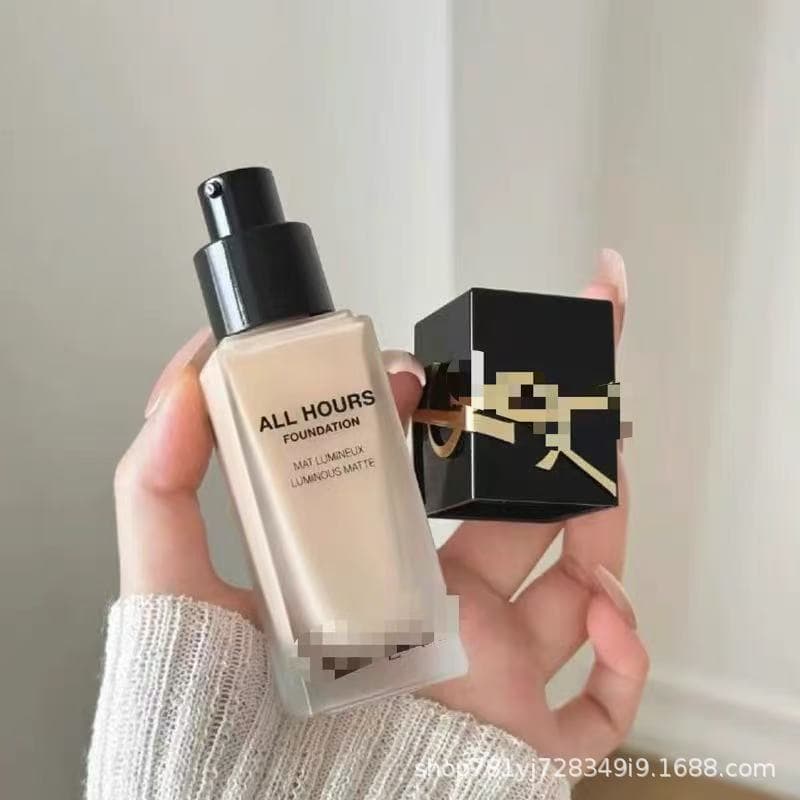 Cross-border Recommendation Y Family Long-lasting Embossed Foundation 25ML Black Cap Multiple Colors Available
