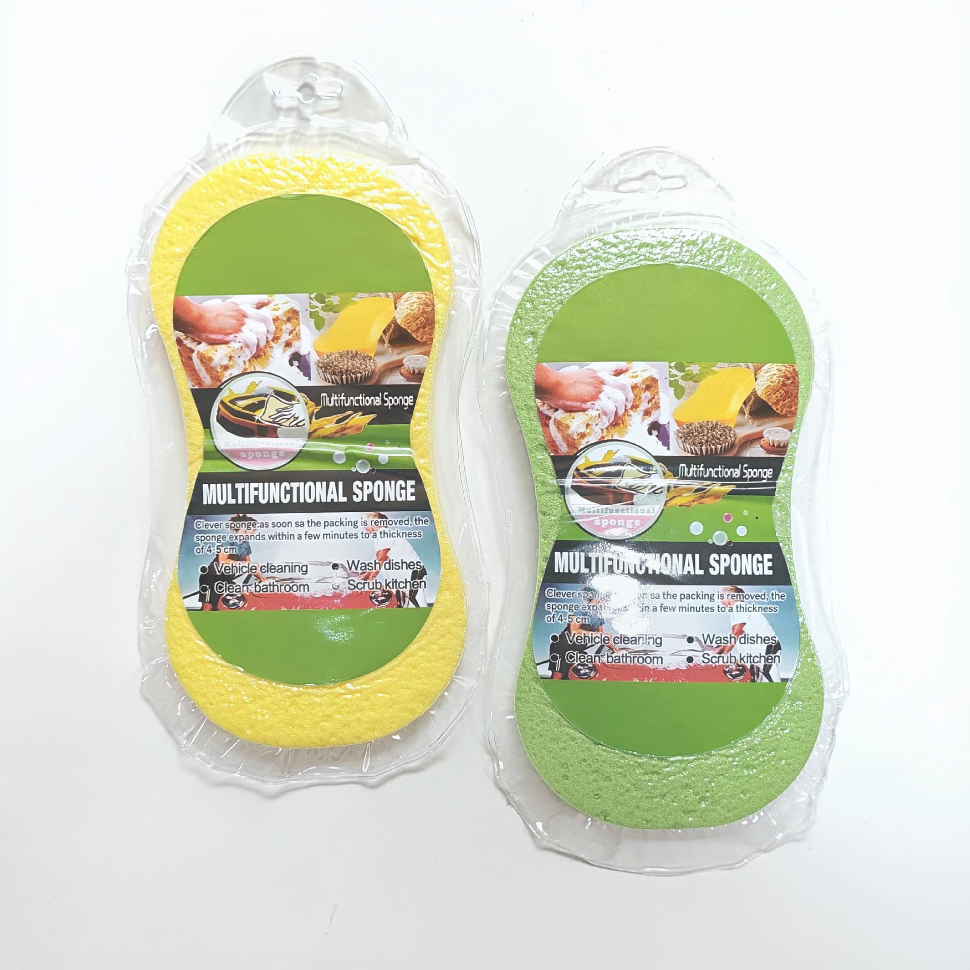 Compressed High-Foam Car Wash Sponge 8-Shape Honeycomb Coral Sponge Car Cleaning Tool Beauty Sponge Wholesale