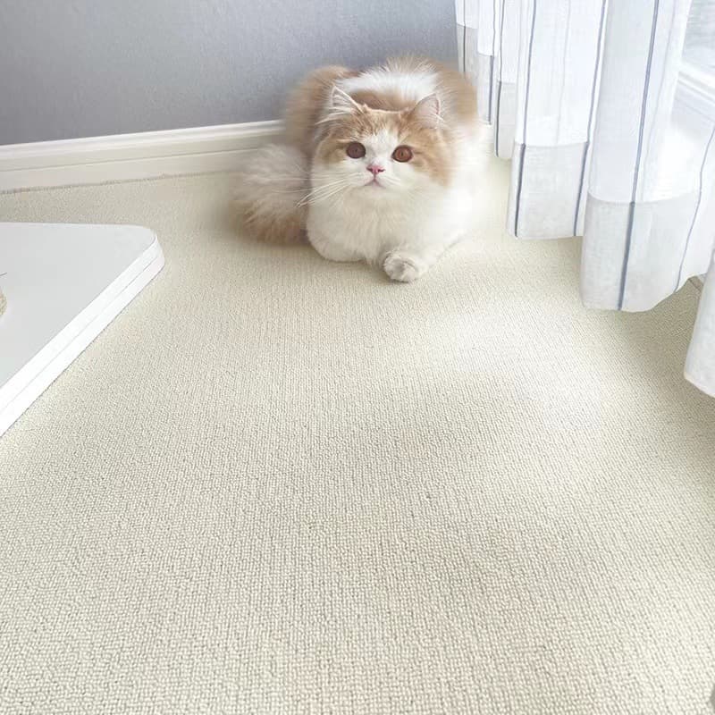 Off-white carpet, short-pile baby photo background cloth, photography live broadcast, bedroom living room floor mat, room full of cream style