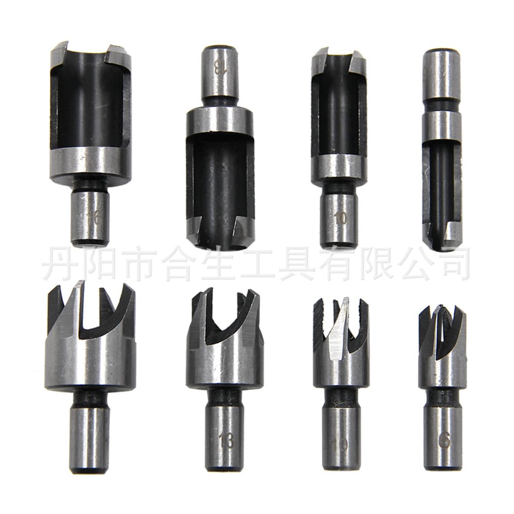 Factory Price Wholesale 8-Piece Wood Plug Drill Set Woodworking Hole Saw Kit Drilling Bit Wood Plug Drill Claw-Type Expanding Drill Bit