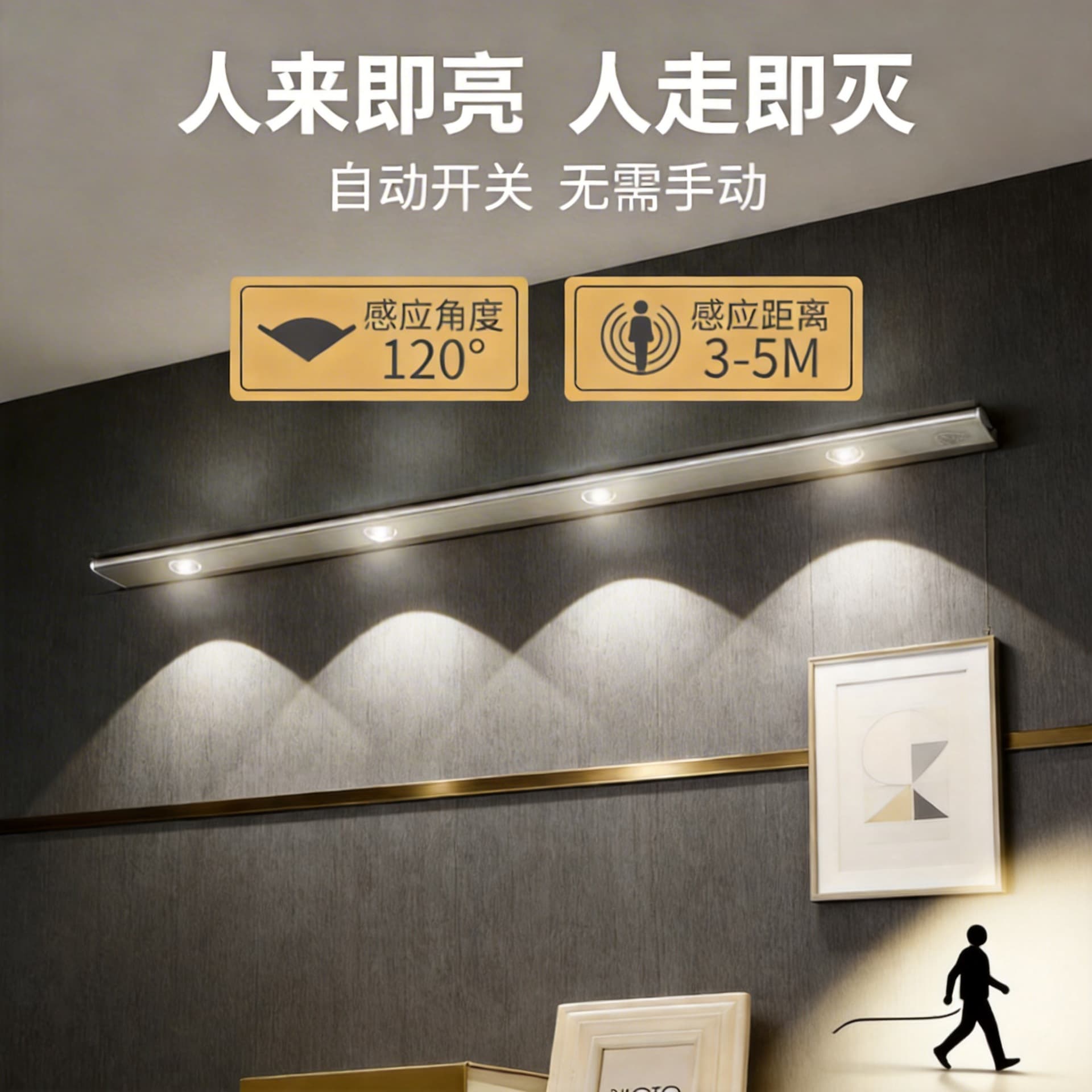 Cat Eye Three-Color Hill Wave Modern Projector Simple Cabinet Bookcase Night Light Emergency LED Light Home Use