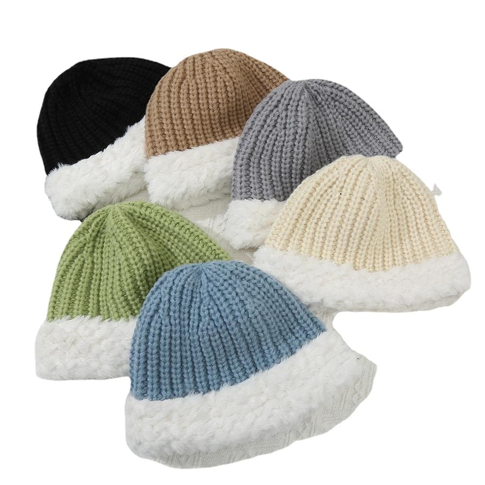 Corporate Gift Plush Fisherman Hat, RPET Knitted Head Wrap Hat, Fluffy Ear Protection Wool Hat, Custom Factory