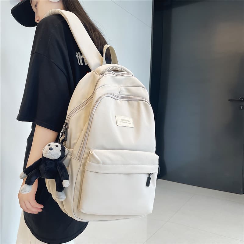 Trendy Large Capacity Women's Backpack For College High School Students Japanese Style Computer Double Shoulder Bag