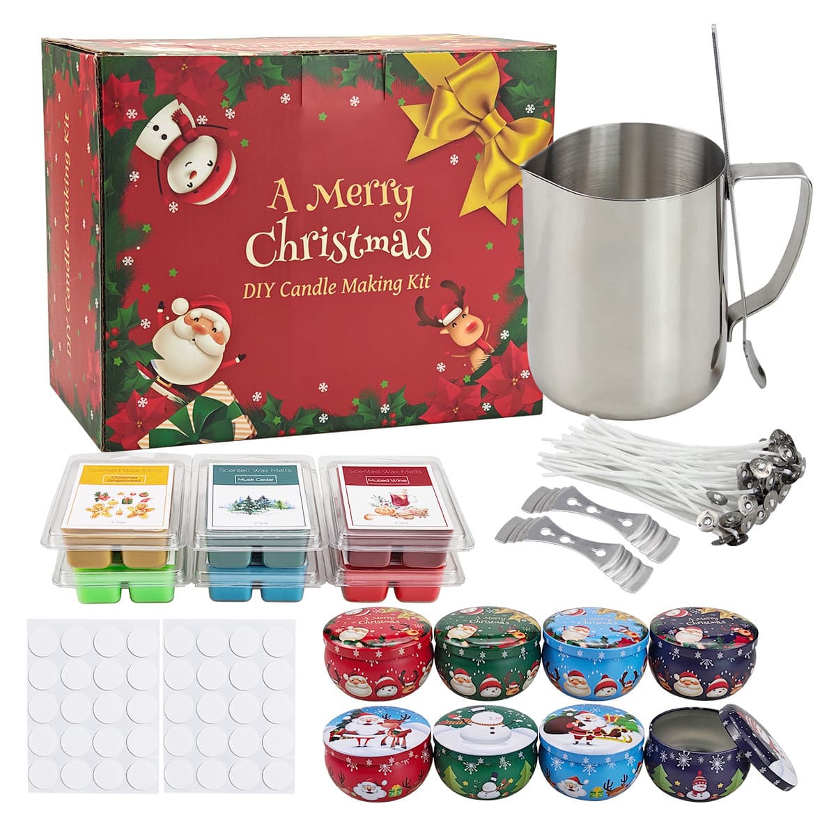 Soy Wax 70g Christmas 2.5 oz Aromatherapy Colored Blister Wax Block Tool Set DIY Wax Combination Material Pack