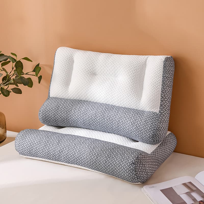Factory direct supply knitted cotton anti-traction pillow core orthopedic single breathable ergonomic anti-arch cervical spine pillow