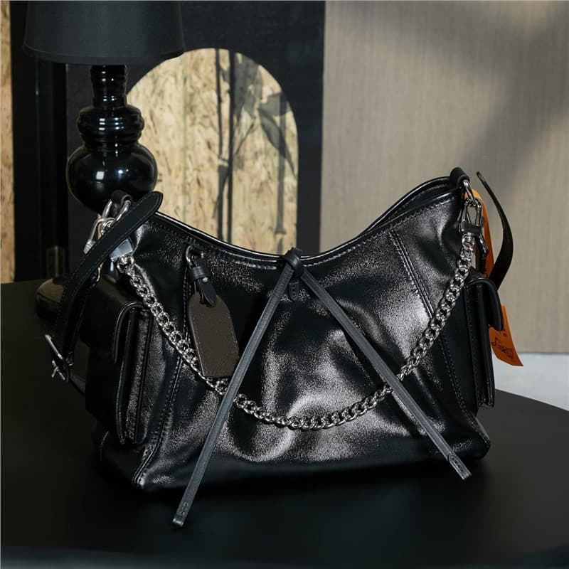 M&LV Carryall black warrior lambskin shopping bag tote bag handbag shoulder bag