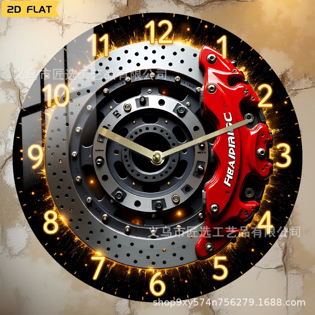 Cross-border hot-selling creative wall clock, kitchen living room bedroom clock, wooden board silent clock, wall decorative wall clock