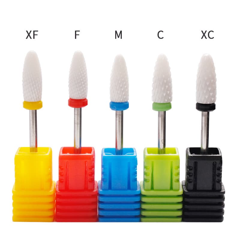 Flame-shaped nail art ceramic grinding head corn-shaped nail electric grinder ceramic head accessories grinding head tool