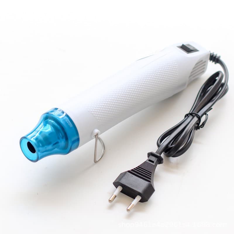 Hot air gun soft clay 220V European standard small handheld rubber stamp convex powder embossed heat shrinkable sheet DIY shaping tool