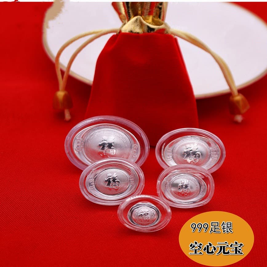 999 Pure Silver Hollow Ingot, Silver Bar Collection, Ready Gift for Store Celebrations, Corporate Wedding Return Gifts