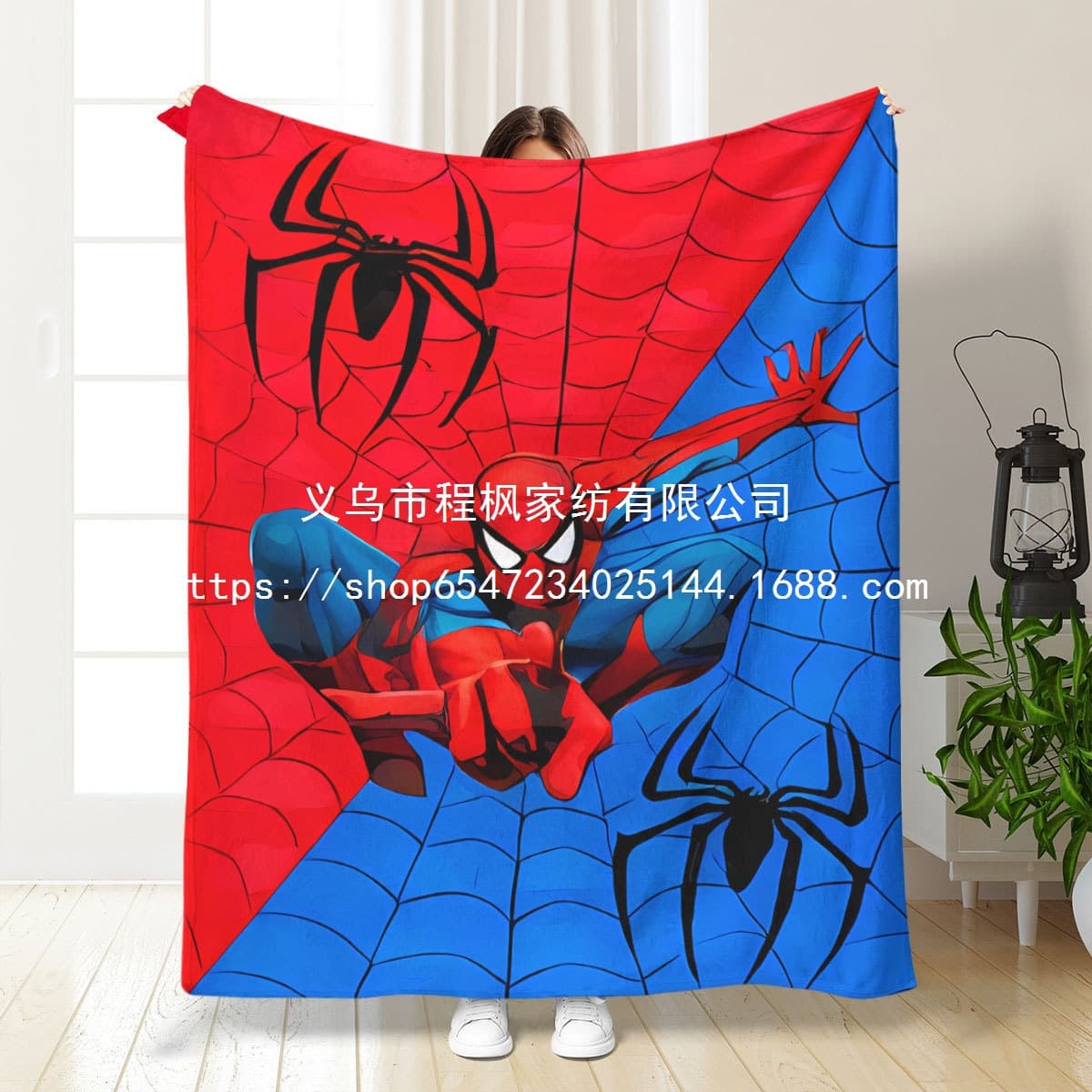 Wholesale Spider-Man Cartoon Flannel Kids Blanket, Children's Air Conditioning Small Throw Blanket, Suitable for Bed and Sofa