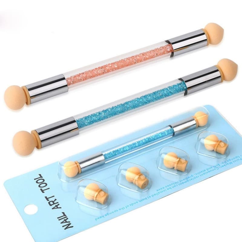 Manicure double-ended sponge smudge pen gradient pen sponge head 4 ink smudge liquid pens convenient and overly natural