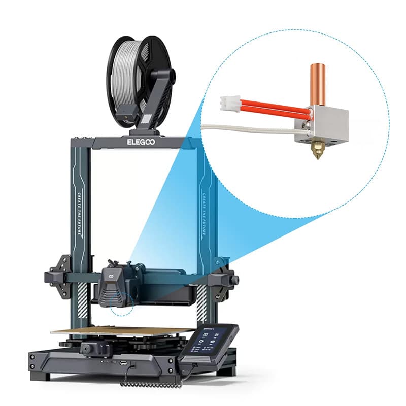 3D Printer Accessories Elegoo Neptune 4/Pro Extruder Hotend Print Kit Hardened Steel Nozzle