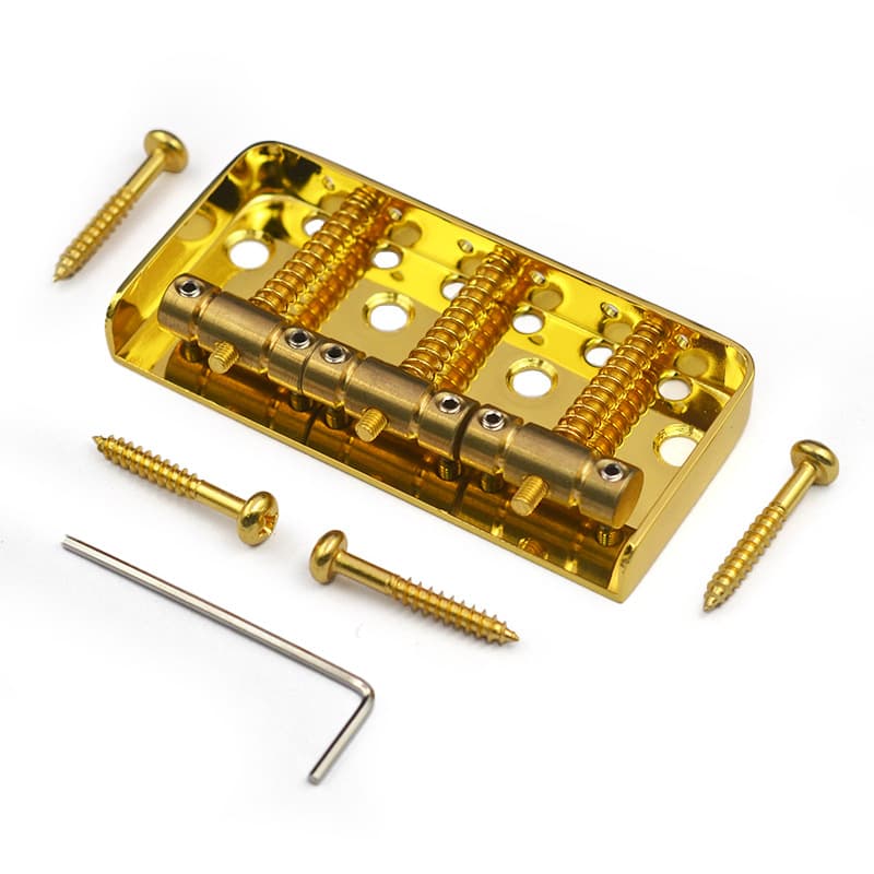 TL Electric Guitar Fixed Bridge 3-String Short Bridge Brass Saddle Electric Guitar Tailpiece Guitar Parts