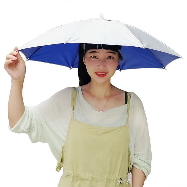 65CM Diameter Tea Picking Hat Umbrella Double Layer with Ventilation Holes Head-Worn Umbrella Printable Advertising Logo Alibaba Source