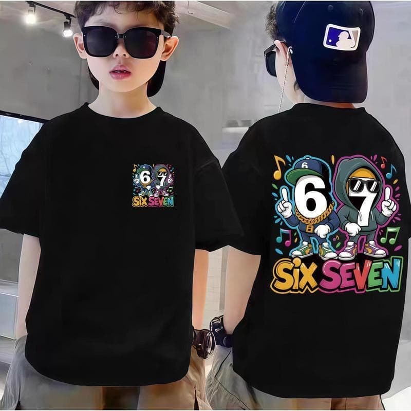 Cool Kids T-Shirt 67 Sets Short Sleeve Boys Girls Summer Cartoon Print Youth Korean Loose Top