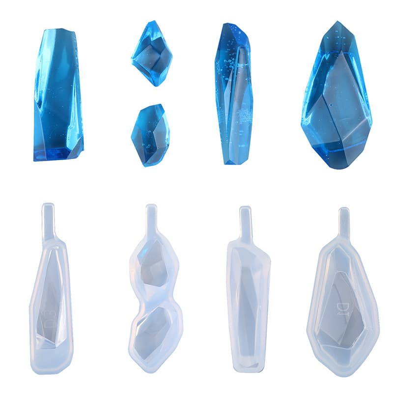 DIY Crystal Earring Decoration Resin Mold Jewelry Stone Pendant Drop Earring Mold Silicone Mold Cross-border