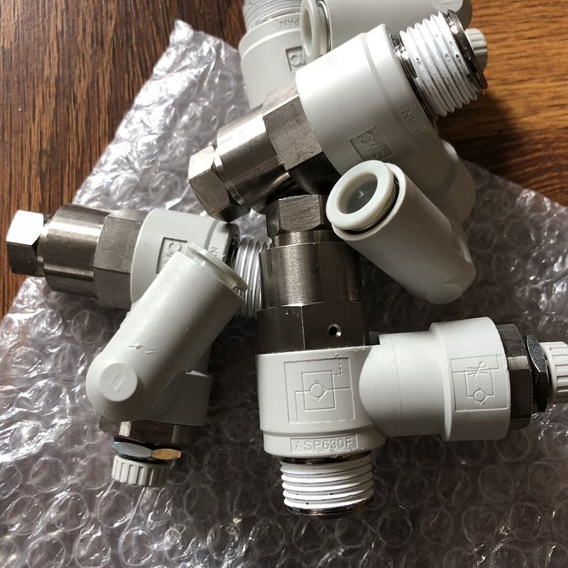 Genuine SMC Speed Control Valve ASP430F-02-06S ASP430F-02-08S, Pilot Check Valve, Japanese Authentic Product
