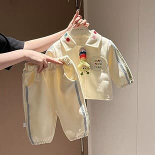 Boys Autumn Suit 2026 New Baby Sportswear Handsome Spring/Autumn Korean Style Infant Jacket Autumn Clothing