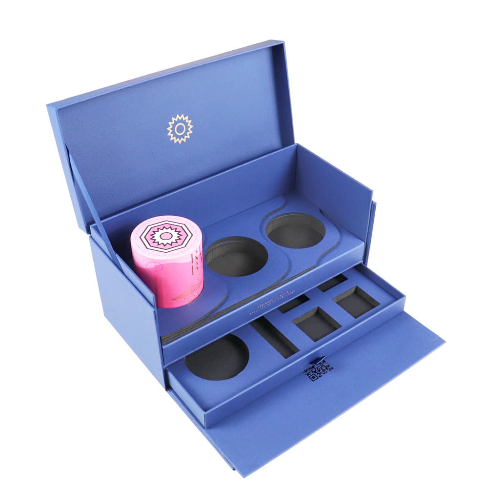 Custom print luxury packaging boxes for cosmetic gift sets