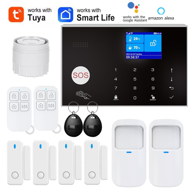 WiFi Smart Toggle Anti-Theft Alarm System, GSM Home Security Wireless Infrared Sensor APP Remote Control