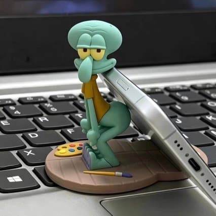 New Spongebob series Squidward cell phone holder cute and funny ornaments gift for friends and besties