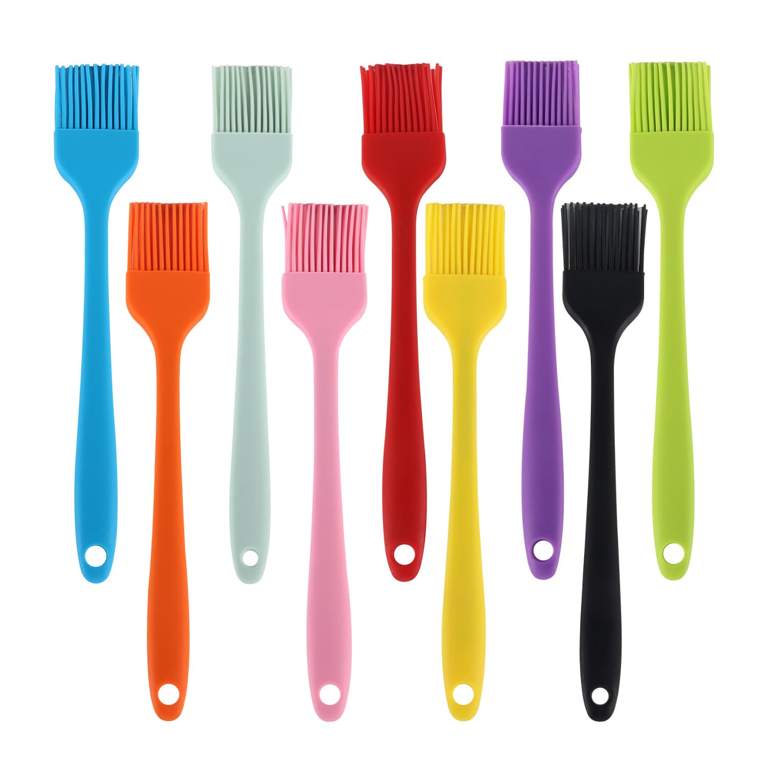 Baking Tool BBQ Barbecue Brush, Cake and Barbecue Cleaning Bristle Brush, Small Integrated Silicone Oil Brush