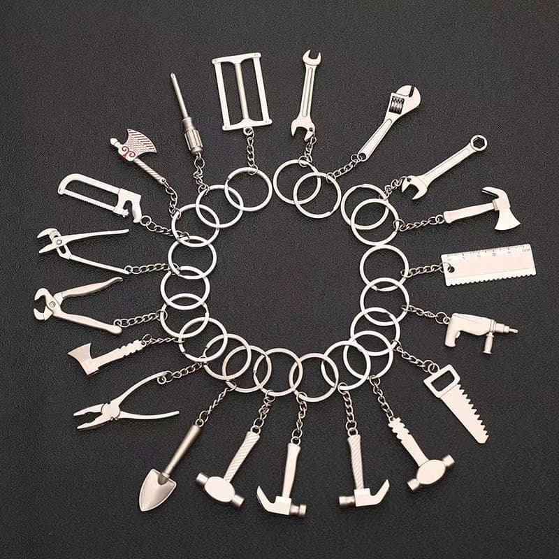 Creative Movable Metal Wrench Keychain Small Gift Wholesale Tool Series Keychain with Laser LOGO