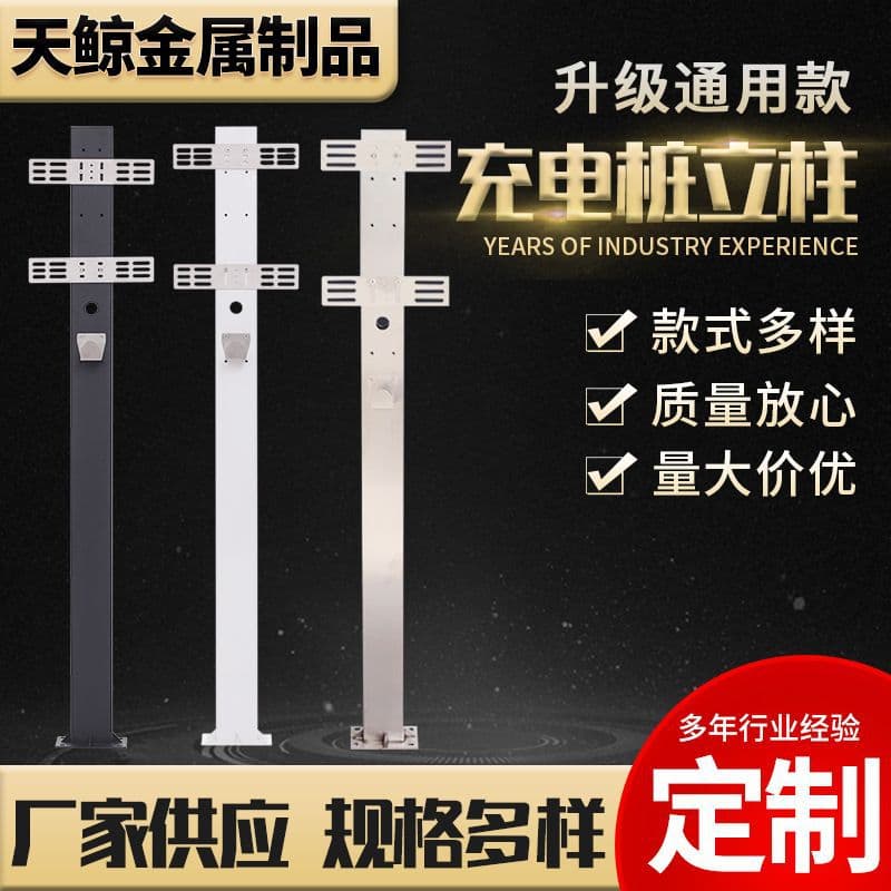 Charging Pile Stand, Stainless Steel Home Use Outdoor Parking New Energy Charging Post