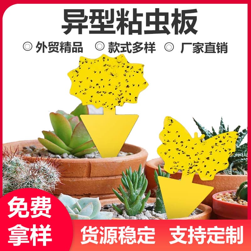 Double-Sided Sticky Insect Trap Yellow Blue Sticky Board Adhesive Paper Insect Trap for Fruit Flies Flowers