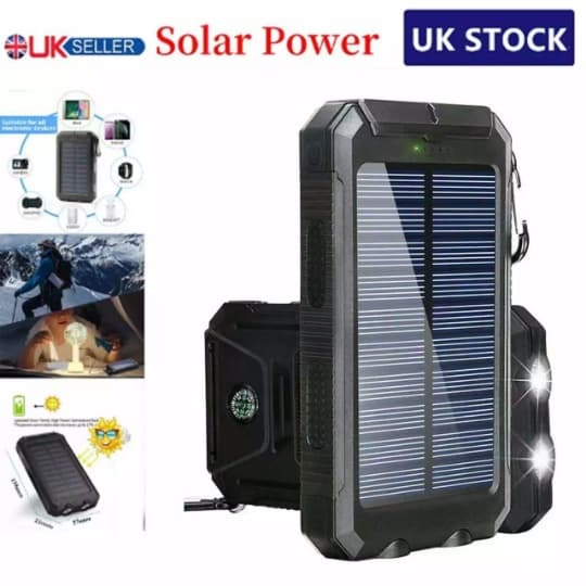 Cross-border Hot-Selling TK/TEMU Solar Power Bank 20000mAh Compass Phone Solar Charger