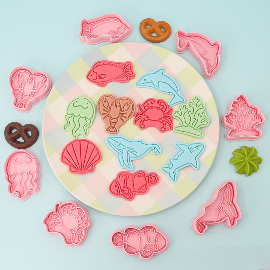 Creative Factory Direct Sales Simulated Baking Tools Small Fish Starfish Turtle Marine Animal Plastic Cake Mold