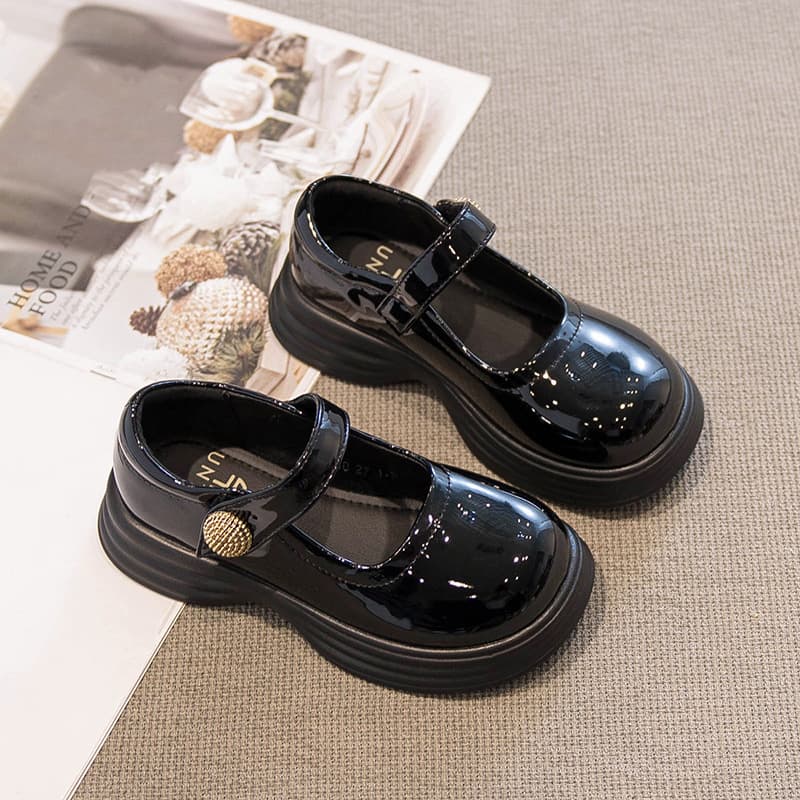 Girls' Leather Shoes 2025 Spring Autumn New Student Leather Shoes Toddler Kids British Style Leather Shoes