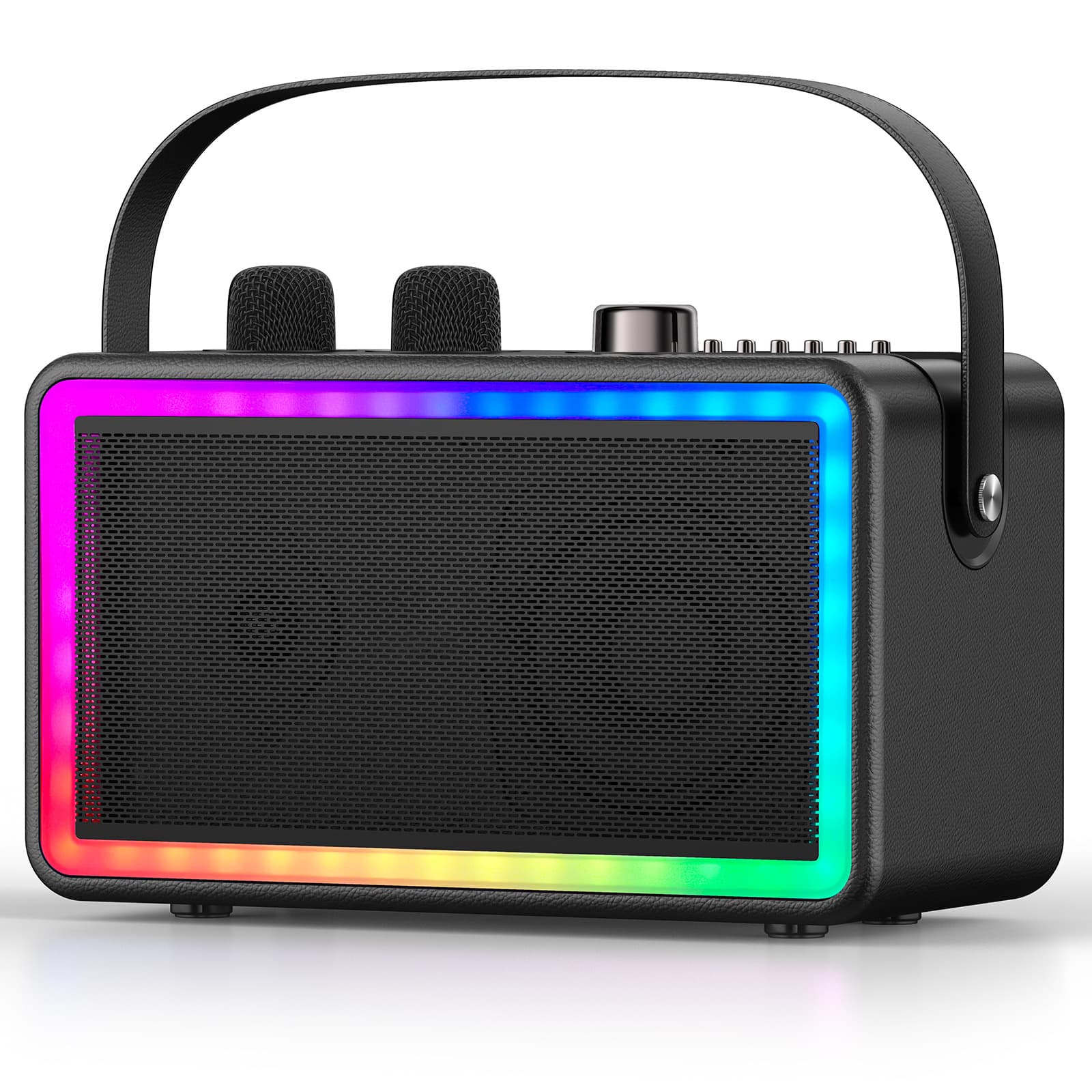 Cross-border SP500 colorful RGB light home karaoke machine outdoor portable Bluetooth speaker wireless microphone karaoke