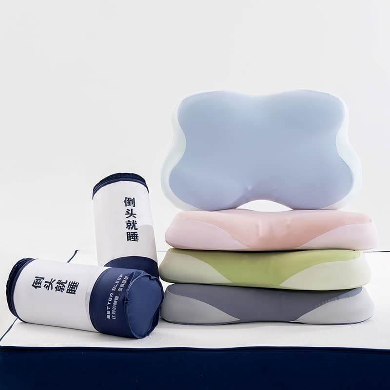 New butterfly pillow, shaped front side, multi-functional massage, cervical vertebra support, deep sleep, memory foam support pillow core