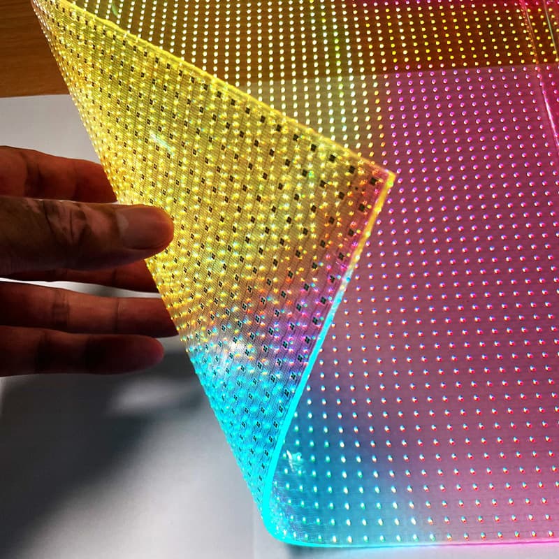 LED film screen crystal film glass soft film screen indoor/outdoor transparent window advertising film flexible display ultra-thin