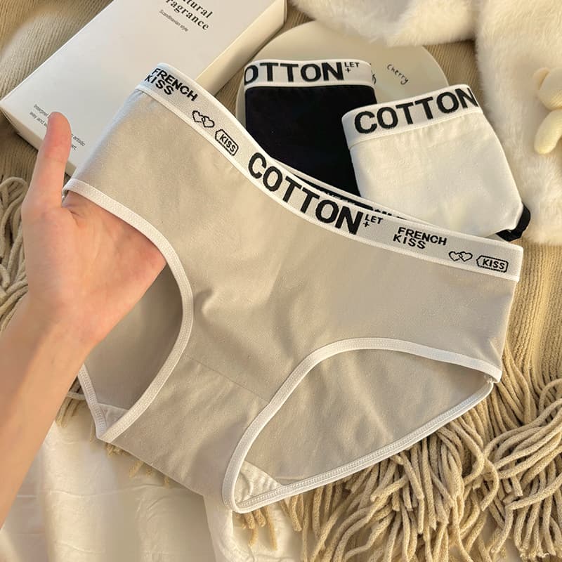 Cotton Panties B500 Cotton Women's Underwear Mid-Rise Seamless Triangle Panties Teen Girls' Cotton Panties