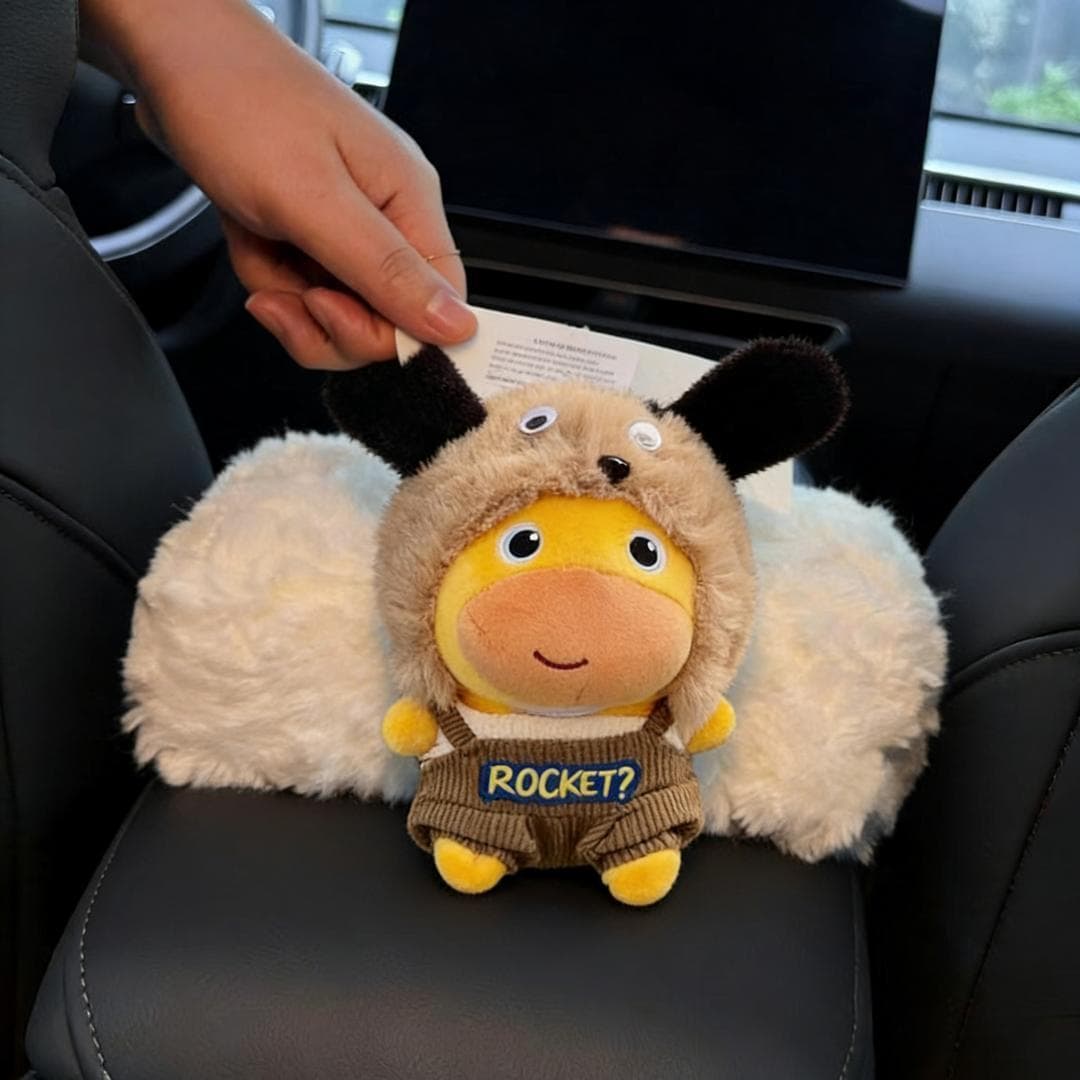 Cute Capybara Lulu Car Creative Tissue Pack Car Tissue Box Armrest Box Multifunctional Tissue Dispenser